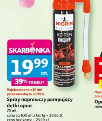 Auchan Spray naprawczy pompujący dętki opon Nigrin oferta