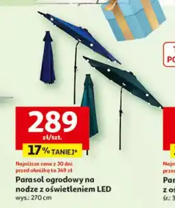 Auchan Parasol ogrodowy na nodze z oświetleniem LED oferta