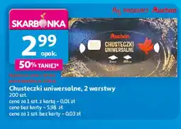 Auchan Chusteczki uniwersalne 2-warstwowe Auchan Różnorodne (Logo Czerwone) oferta