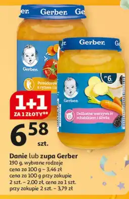 Auchan Obiadek schabik ze śliwką w warzywach Gerber oferta