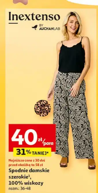 Auchan Spodnie damskie 36-48 Inextenso By Auchan oferta