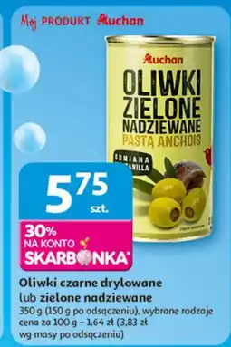 Auchan Oliwki zielone nadziewane pastą anchois Auchan oferta