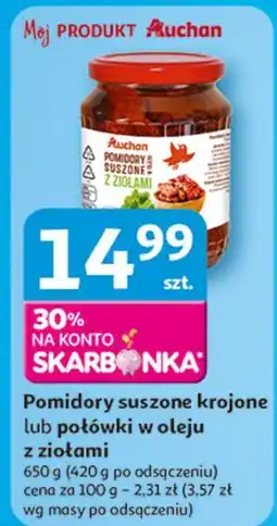 Auchan Pomidory suszone w oleju połówki Auchan Różnorodne (Logo Czerwone) oferta