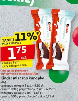 Auchan Baton Kinder Mleczna Kanapka oferta