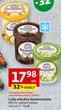 Auchan Lody pistacjowe Sammontana Barattolino oferta