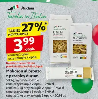 Auchan Makaron penne Auchan Tavola In Italia oferta