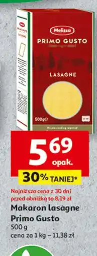 Auchan Makaron lasagne Melissa Primo Gusto oferta