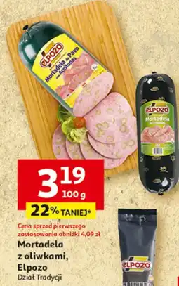 Auchan Mortadela z oliwkami za sposób hiszpański Elpozo oferta