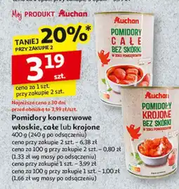 Auchan Pomidory krojone bez skórki Auchan Różnorodne (Logo Czerwone) oferta
