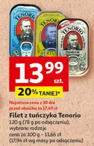 Auchan Filety z tuńczyka lekko marynowane Tenorio oferta