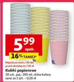 Auchan Kubki jednorazowe 250 ml oferta