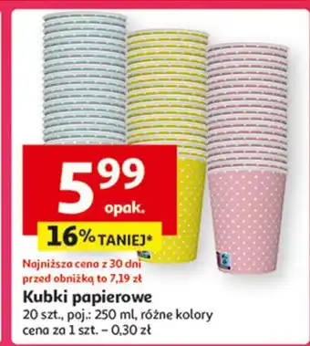 Auchan Kubki jednorazowe 250 ml oferta