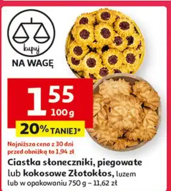 Auchan Ciastka słoneczniki Złotokłos oferta