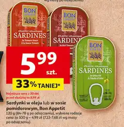 Auchan Sardynki w oliwie z oliwek Bon Appetit oferta