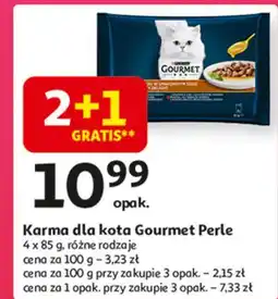 Auchan Karma dla kota mięsny duet Purina Gourmet Perle oferta