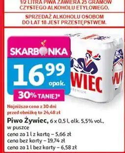 Auchan Piwo Żywiec Jasne Pełne oferta