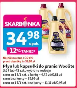 Auchan Płyn do prania mix color fruity Woolite Keratin oferta