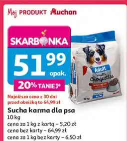 Auchan Karma dla psa adult multi croquettes z wołowiną Auchan Różnorodne (Logo Czerwone) oferta
