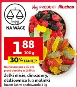 Auchan Żelki malinki Auchan oferta