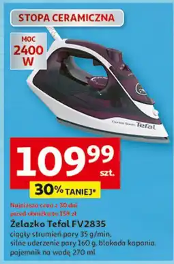 Auchan Żelazko fv2835 Tefal oferta