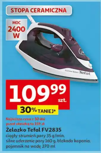 Auchan Żelazko fv2835 Tefal oferta
