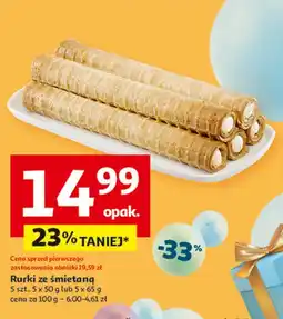 Auchan Rurki z bitą śmietaną oferta