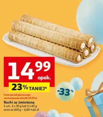 Auchan Rurki z bitą śmietaną oferta