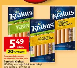 Auchan Parówki z piersi kurczaka Krakus Animex oferta