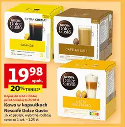 Auchan Kawa latte macchiato Nescafe Dolce Gusto oferta