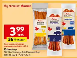 Auchan Kabanosy drobiowo- wieprzowe Auchan oferta
