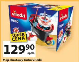 Auchan Mop + wiadro z wyciskaczem turbo Vileda oferta