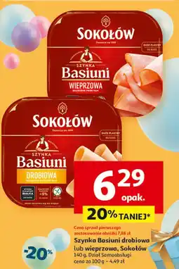 Auchan Szynka basiuni drobiowa Sokołów oferta