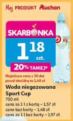 Auchan Woda niegazowana sport cup Auchan oferta