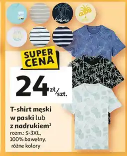 Auchan T-shirt męski z nadrukiem s-xxl Inextenso By Auchan oferta