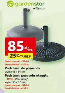Auchan Podstawa do parasola 50 x 8.5 cm Garden Star oferta