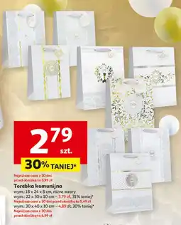 Auchan Torba prezentowa komunijna 30 x 40 10 cm Avanti oferta
