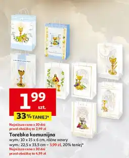 Auchan Torebka komunijna 22.5 x 33.5 cm oferta