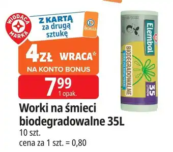 E.Leclerc Worki na śmieci 35 l biodegradowalne Wiodąca Marka Elembal oferta