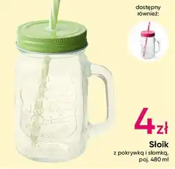 Pepco Słoik z pokrywką i słomką oferta