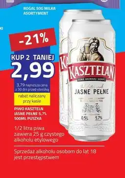 Hildebrandt Kasztelan Piwo jasne pełne 500 ml oferta