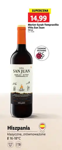 Lidl Wino wytrawne Tempranillo oferta