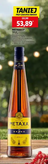 Lidl Napój alkoholowy Metaxa oferta