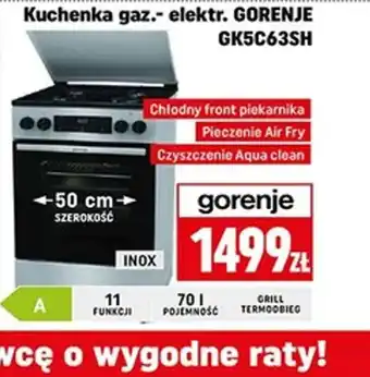 Neopunkt Kuchenka gazowo-elektryczna Gorenje GK5C63SH oferta