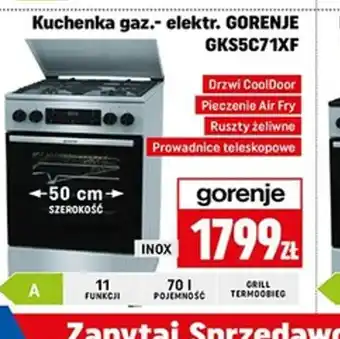 Neopunkt Kuchenka gazowo-elektryczna Gorenje GKS5C71XF oferta