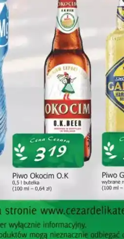 Cezar Delikatesy Piwo Okocim O.K. oferta