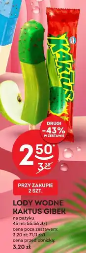 Żabka Lody wodne Kaktus Gibek na patyku 45 ml oferta