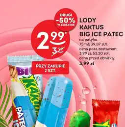 Żabka Lody Kaktus Big Ice Patec na patyku 75 ml oferta