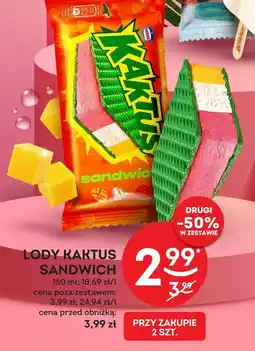 Żabka Lody Kaktus sandwich 160ml oferta