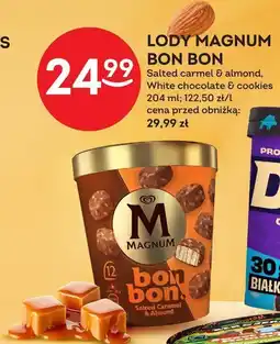 Żabka Lody magnum bon bon salted caramel & almond, white chocolate & cookies 204ml oferta