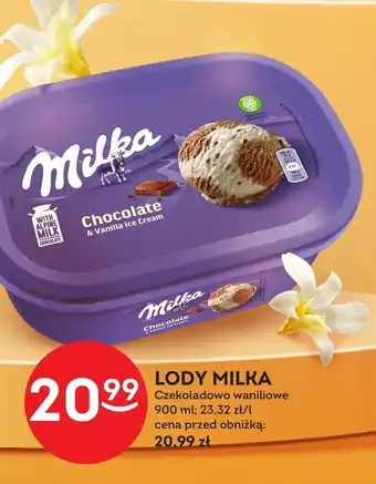 Żabka Lody milka chocolate & vanilla ice cream 900ml oferta